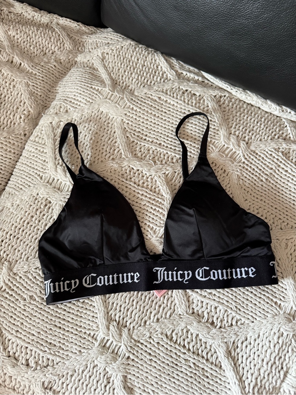 Juicy Couture Black Logo Bralette
